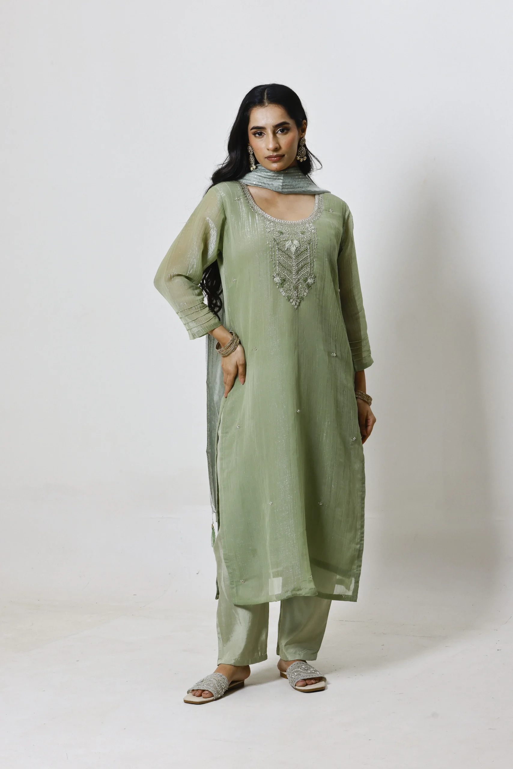 Nayel Sage Silk Set